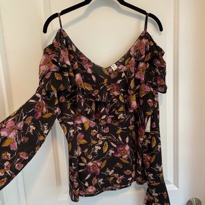 Off the shoulder BP long sleeve top